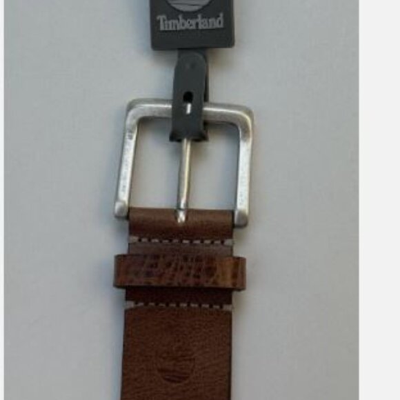 Timberland  Size 42 Men's Full Grain Leather Belt Made in Italy Brown New - Picture 5 of 10